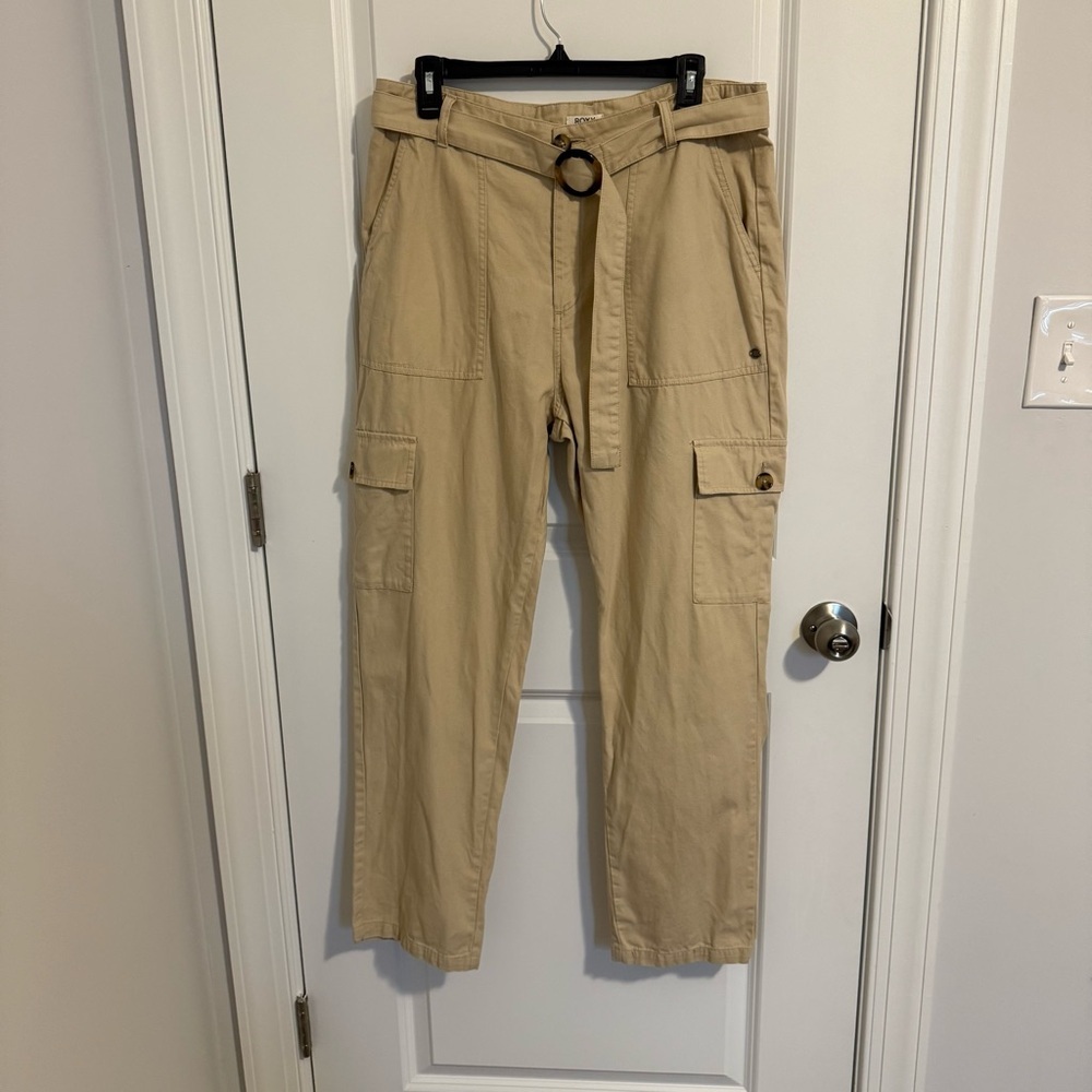 Roxy High Waist Kathi Cargo Pants With Belt Size 14